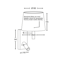 Аплик NEPHELE с LED spot бял